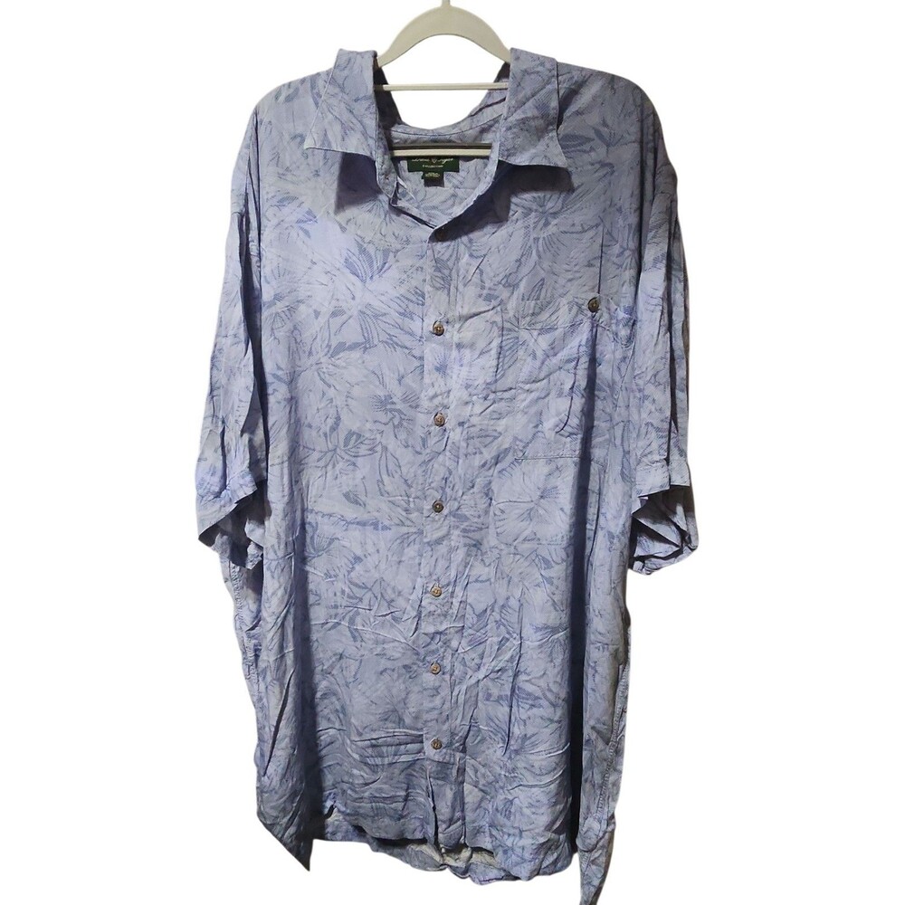 David Taylor Men’s Shirt 3XL Blue Button Down Short Sleeve Casual